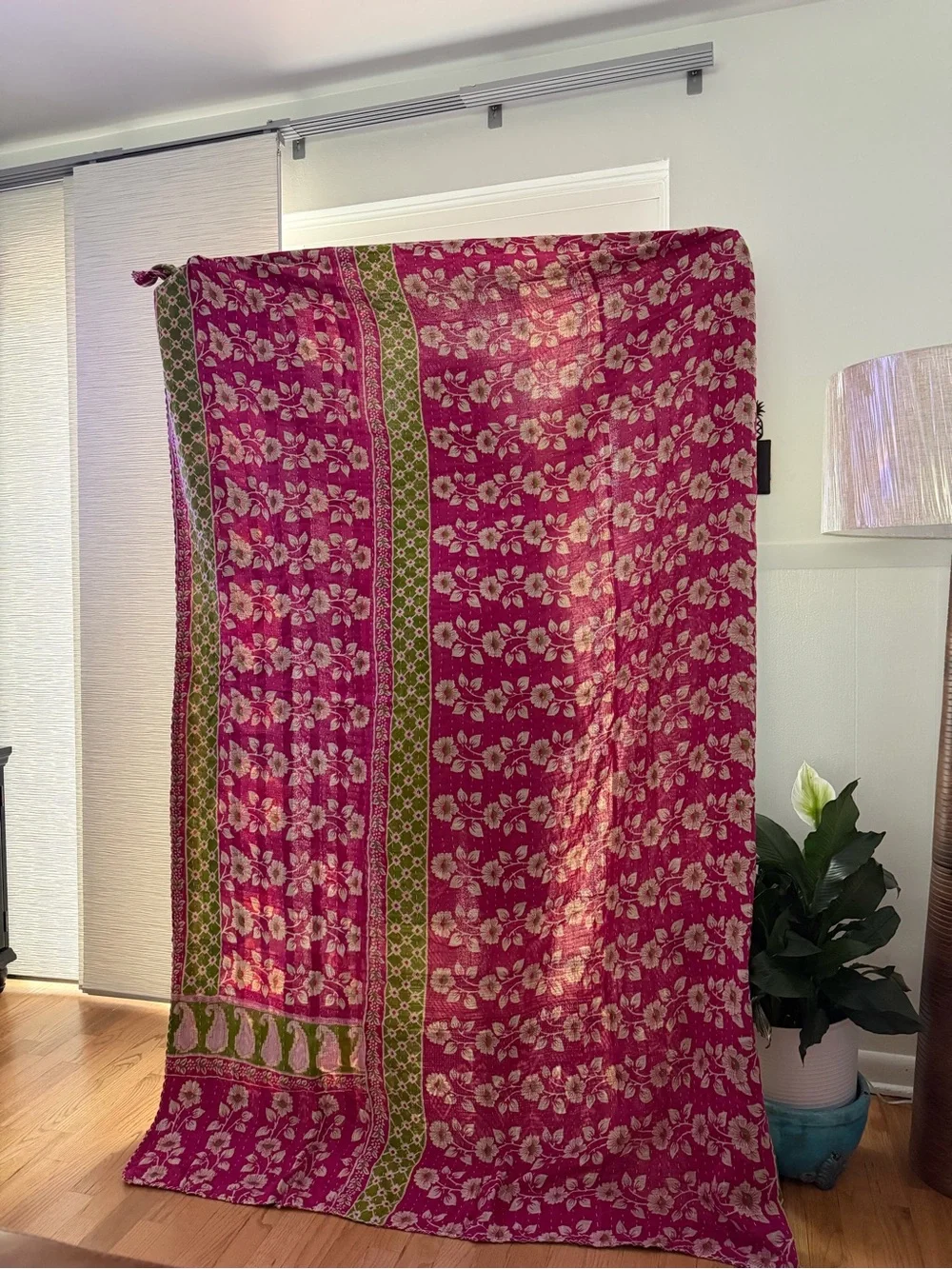 Handsewn reversible Kantha BOHO throw 55x85